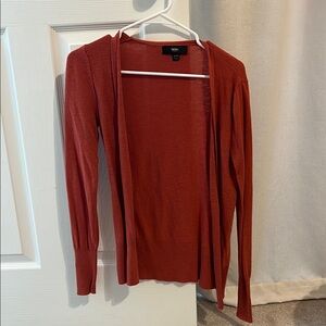 Rust orange Lightweight Open-Front Cardigan - previously worn
